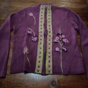 Telluride Clothing Co. burgundy cardigan